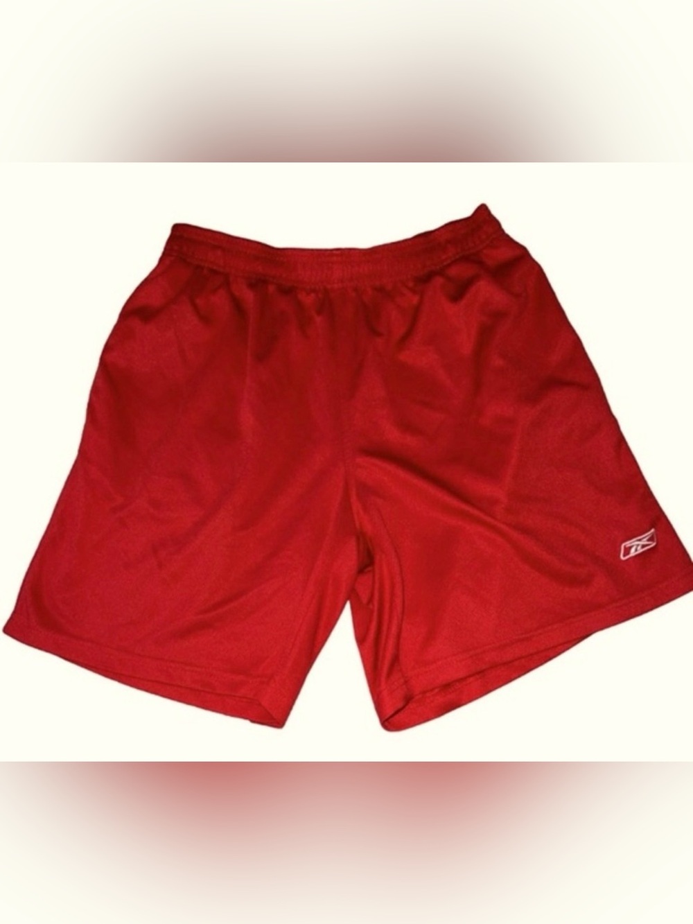 Reebok Athletic Shorts Red Embroidered logo Men's shorts w/ pocket size large